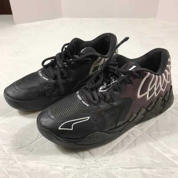 Puma Melo‎ MB.01 Jr. Iridescent Dreams “Not From Here” Black Sneakers Size 10.5 - Picture 1 of 11